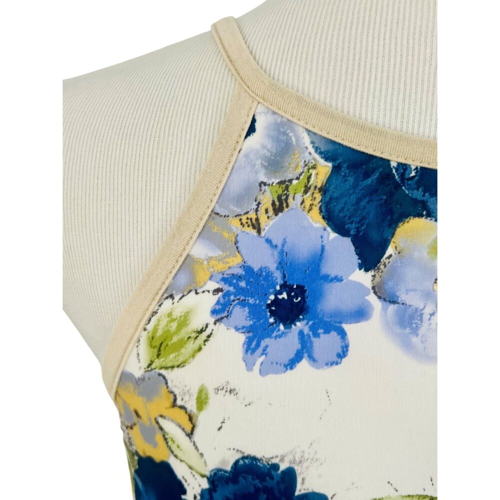 NWT Blue Ditsy Floral Lace Crochet Mini Dress | Cottagecore Coquette Soft Girl L - Picture 9 of 15